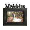 Mr and Mrs Black Wedding Photo frame holder with 3D text 6x4