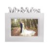 Mr and Mrs White Wedding Photo frame holder with 3D text 6x4