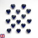 Blue Heart Decorative Glass HEARTS Pebbles Stones Table Decoration Love Shape