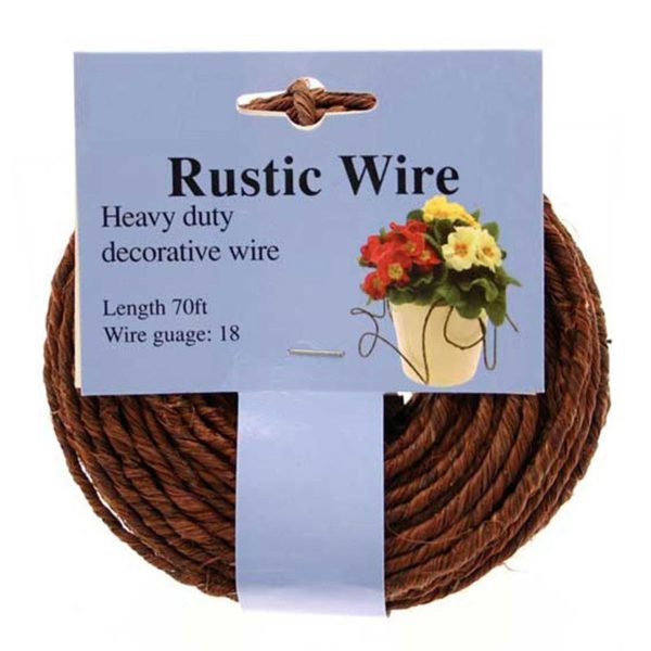 Wire Roll of 21m Brown Rustic Grapevine Wire Floral Floristry Crafts Weddings Flower Stems Arrangements Design