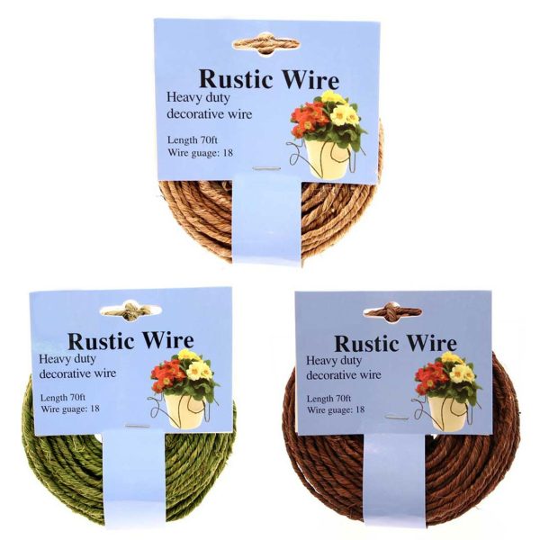 Wire Roll of 21m Coloured Rustic Grapevine Wire Floral Floristry Crafts Weddings Flower Stems Arrangements Design