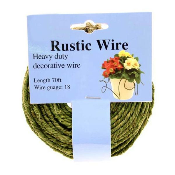 Wire Roll of 21m Green Rustic Grapevine Wire Floral Floristry Crafts Weddings Flower Stems Arrangements Design